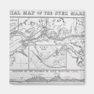 Íman O mapa oficial de Wyld do canal marítimo de Suez