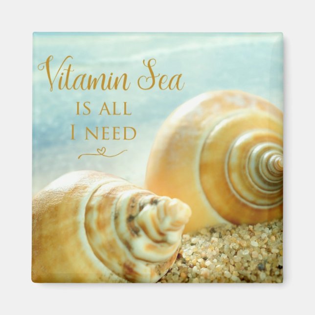 Íman O Mar de Vitamina é tudo o que preciso de ímã quad (Frente)