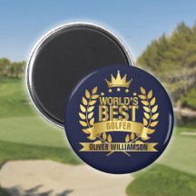O melhor Marinho de golfe do mundo azul e Dourado 