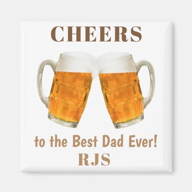 Íman O melhor monograma do mundo do Pai dia de os pais (Frente)