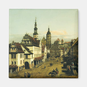 Íman O Mercado de Pirna por Bernardo Bellotto