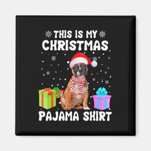 Íman O Meu Cachorro Francês de Natal Pajama Puppy Lo
