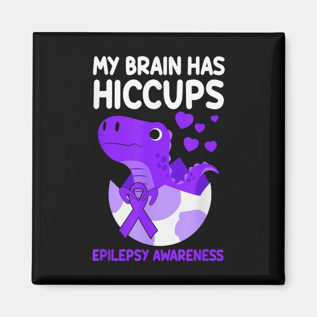 Íman O Meu Cérebro Tem Hiccopes Roxo Epilepsia (Frente)