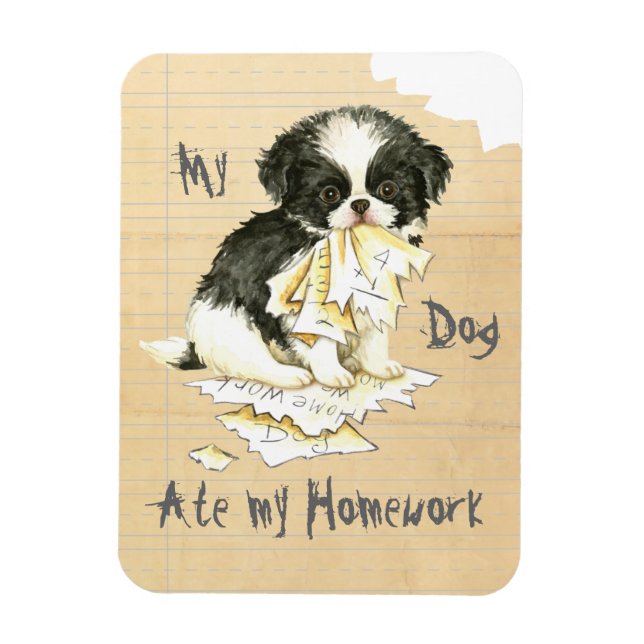 Íman O Meu Japonês Chin Comeu O Meu Trabalho De Casa (Vertical)