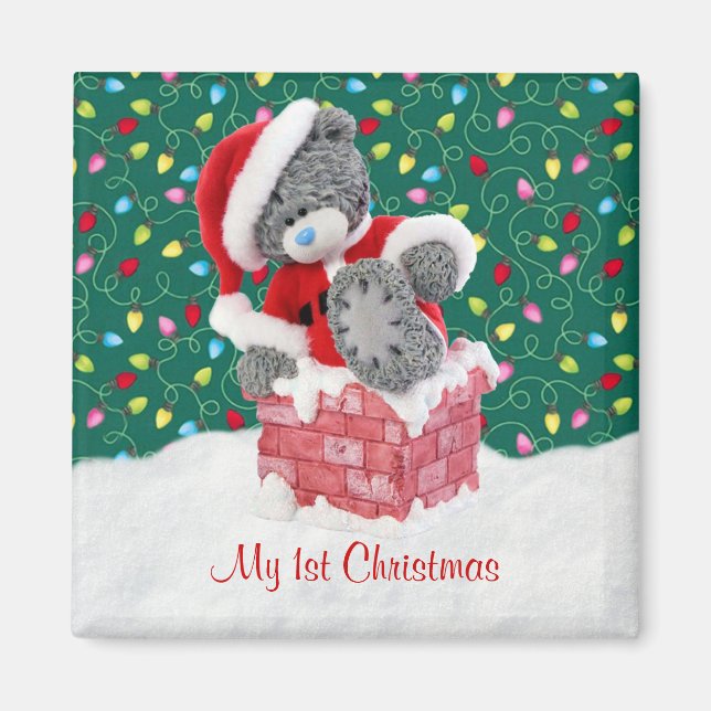 Íman O meu Natal de 1rua - Papais noeis, Teddy Bear Mag (Frente)