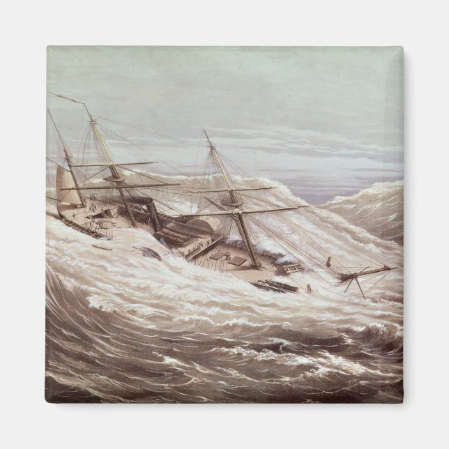 Íman O Mississippi Steam Frigate em um tufão (Frente)