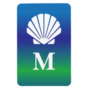 Íman O monograma e o mar descascam o marcador da porta