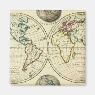Íman O mundo com fronteiras continentais