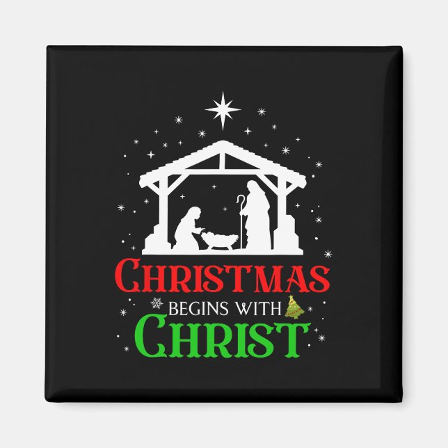 Íman O Natal Começa Com A Religião Cristã Cristo J (Frente)