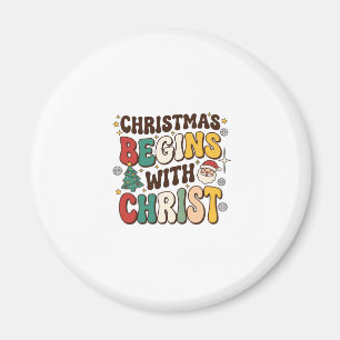 Íman O Natal Começa Com Cristo Design de Árvore de Nata