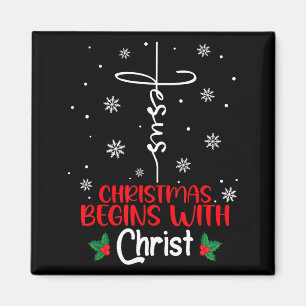 Íman O Natal Começa Com Cristo Religioso Natal X