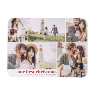 Íman O Natal da nossa Primeira Colagem de Fotos Moderna