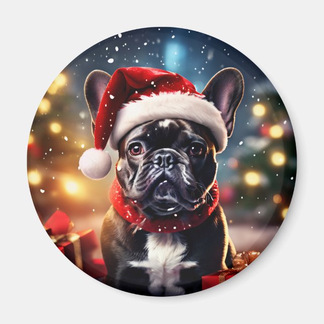 Íman O Natal do Bulldog Francês (Frente)