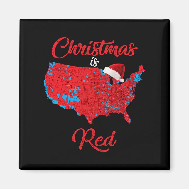 Íman O Natal É Vermelho 2024 Mapa Eleitoral Trump Lands (Frente)