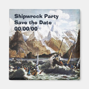 Íman O naufrágio do "The Astrolabe's Yawl Save-the-Date