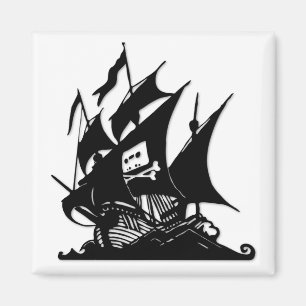 Íman O navio do logotipo da baía do pirata