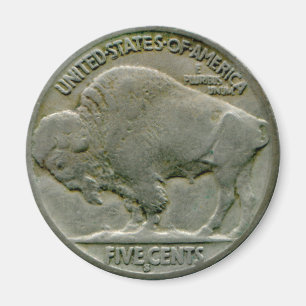 Íman O níquel do "búfalo" de 1936 E.U. ata o ímã