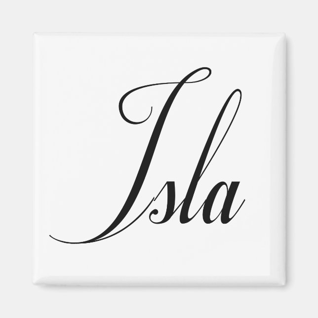 Íman O nome dela é Isla Calligraphy (Frente)