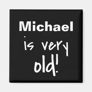 Íman O nome personalizou a mordaça preta do aniversár