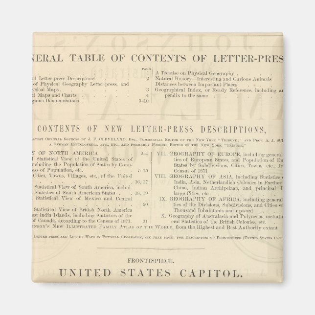 Íman O novo Atlas da Família Ilustrada de Verso Johnson (Frente)