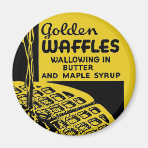 Íman O ouro Waffles pequeno almoço