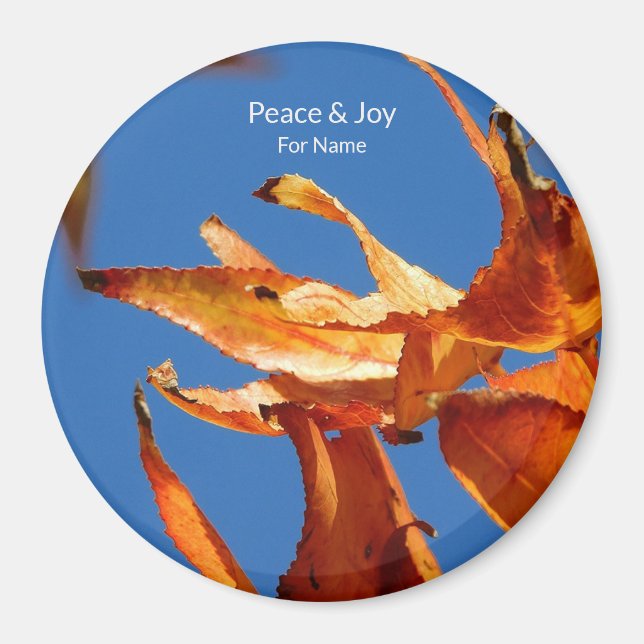 Íman O outono deixa o ímã redondo (Frente)