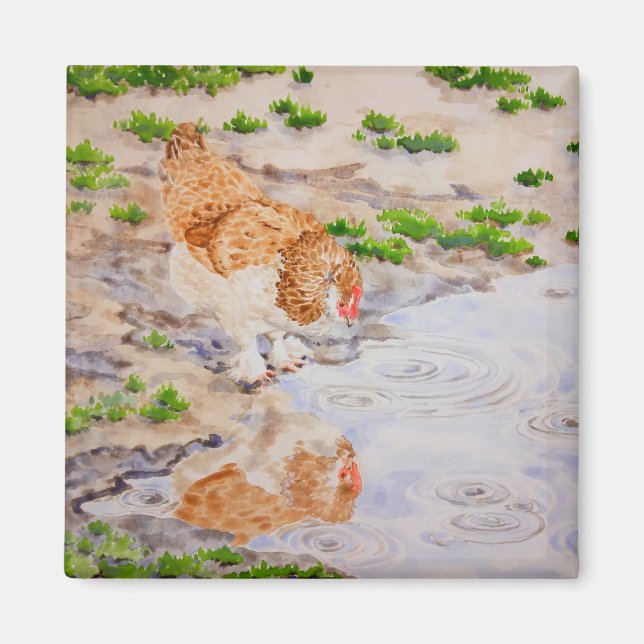 Íman O outono do Magneta de Frango (Frente)