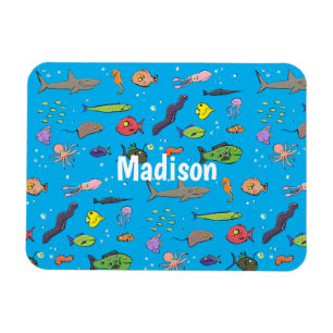 Íman O padrão de ilustração de desenhos animados das