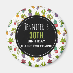 Íman O Padrão De Suculentos Da Natureza Do Cactus Boni