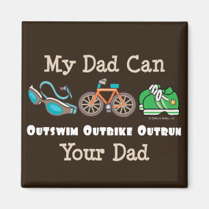 Íman O pai Outswim o ímã Outrun Outbike do Triathlon