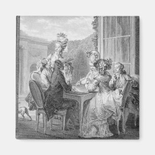 Íman O partido de Whist, 1783, gravado por Jean Dambrun