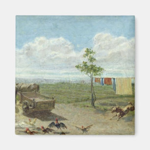 Íman O pátio (óleo em canvas)