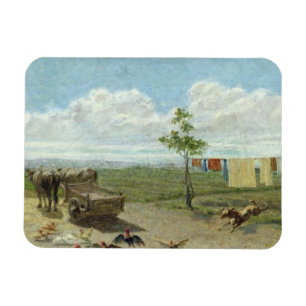 Íman O pátio (óleo em canvas)