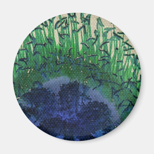 Íman O pavão inspirou o ímã da flor (Frente)