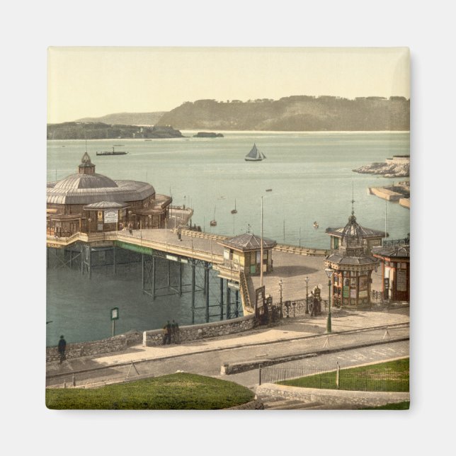 Íman O Pier, com a Ilha de Drake, Plymouth, Inglaterra (Frente)