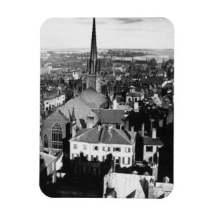 Íman O pináculo ornamented de uma igreja em Boston