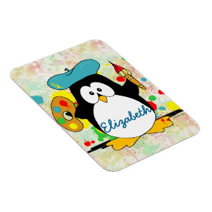 Íman O pintor artístico do pinguim personaliza