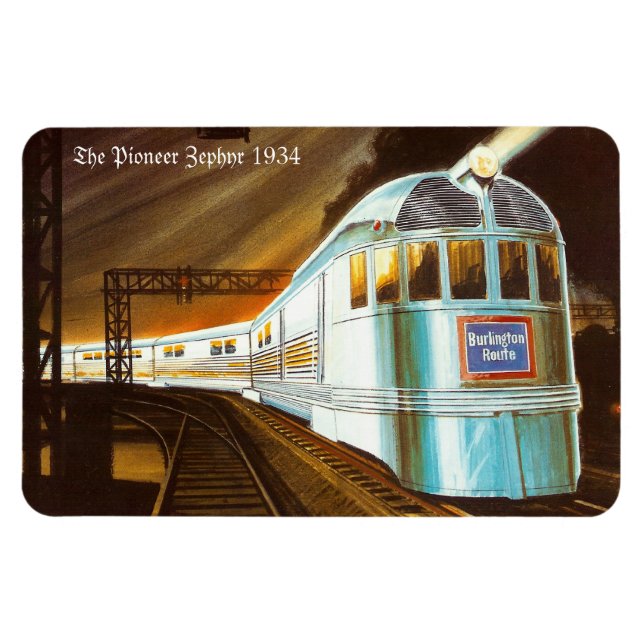 Íman O Pioneer Zephyr 1934 Premium Flexi Magnet (Horizontal)