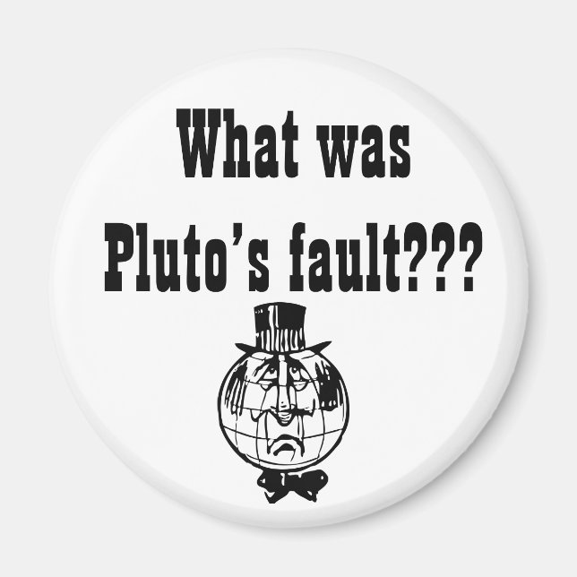 Íman O planeta Plutão Magnet (Frente)
