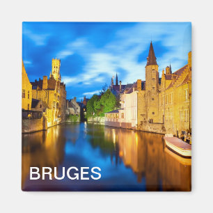Íman O pôr do sol em Bruges. Bélgica