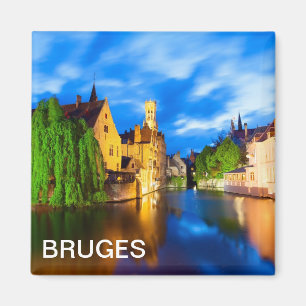 Íman O pôr do sol em Bruges. Bélgica