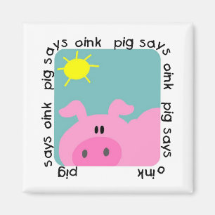 Íman O porco diz Oink o camiseta e os presentes