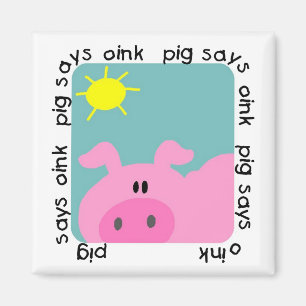 Íman O porco diz Oink t-shirt e presentes