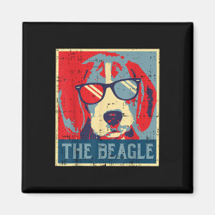 Íman O Poster de Beagle Obama Vintage Animal Pet Hound 