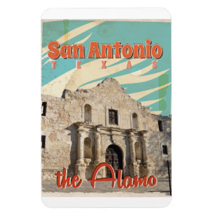 Íman O poster de viagens de San Antonio, Texas, Alamo