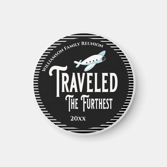 Íman O Prêmio Da Reunião Familiar Viajou O Mais Longo (Frente)