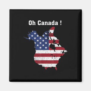 Íman O Presidente Engraçado Trump Dizendo "O Canadá Map