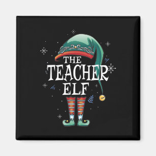 Íman O Professor Elf Xmas Correspondendo À Família Elf