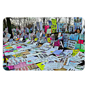 Íman O protesto do março das mulheres assina o ímã