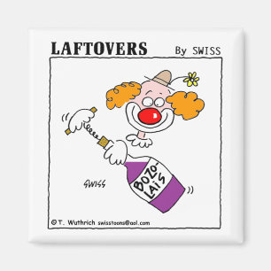 Íman O Provando do Fã do  de Vinho do Cartoon Engraça